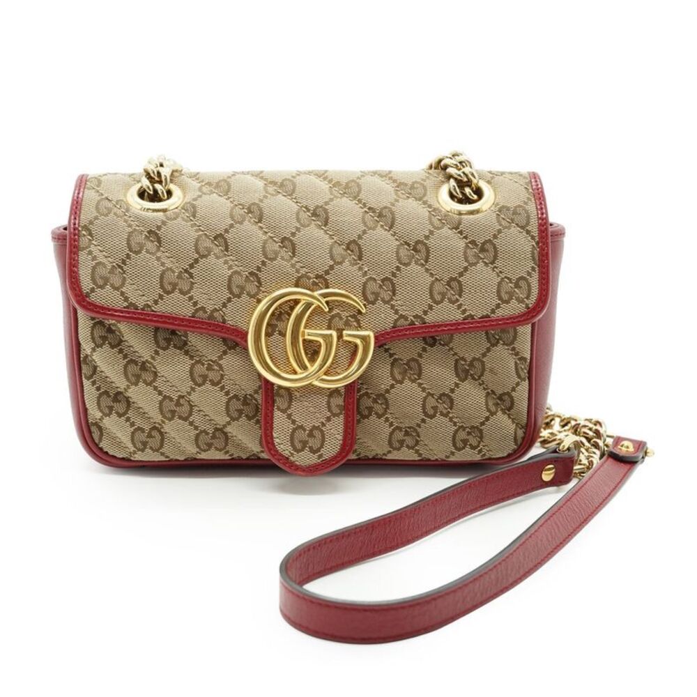 Gucci Cloth Shoulder Bag GG Marmont